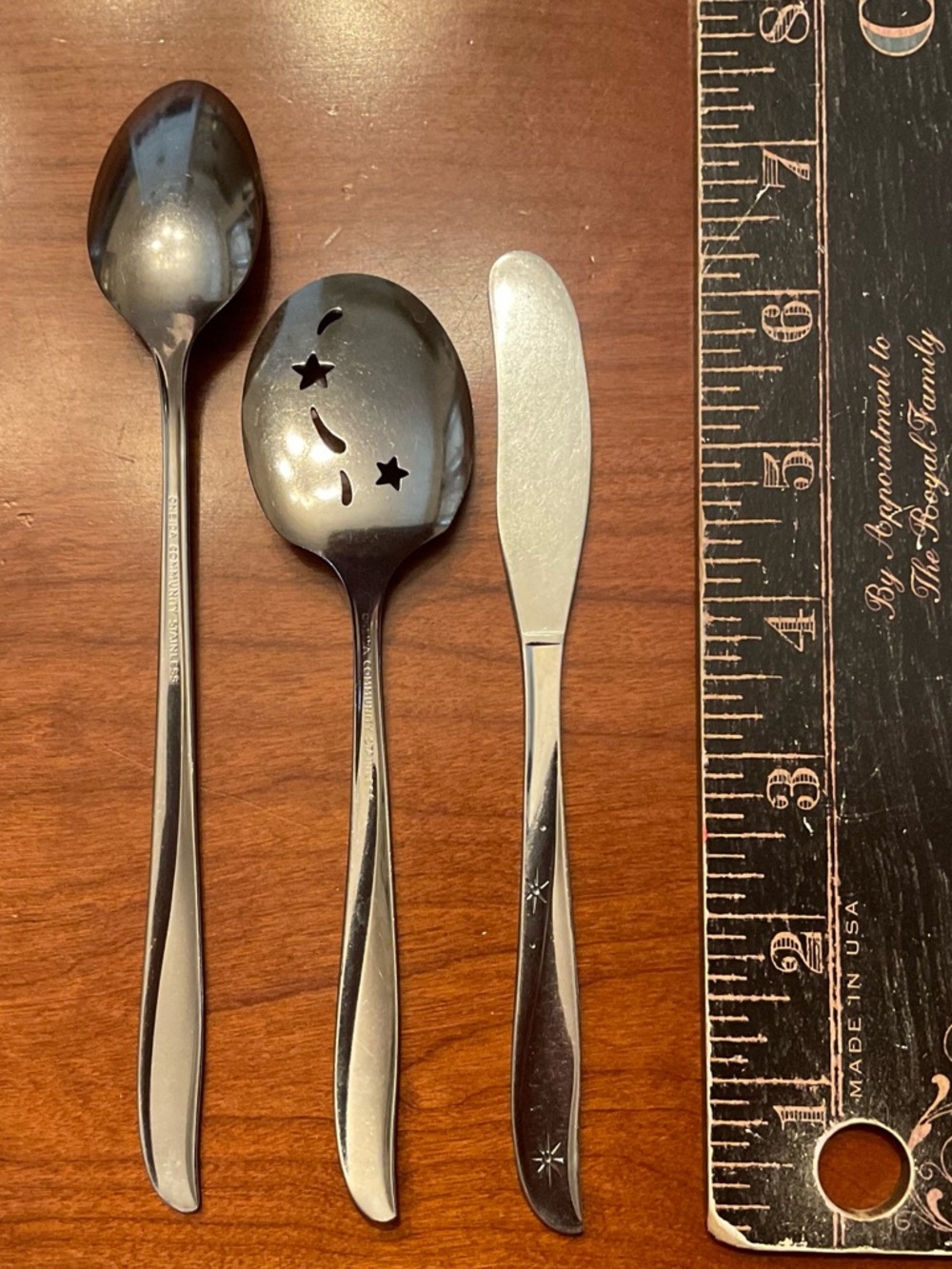 Mid-Century Twin Star Silverware set of 3 - Picture 5 of 9